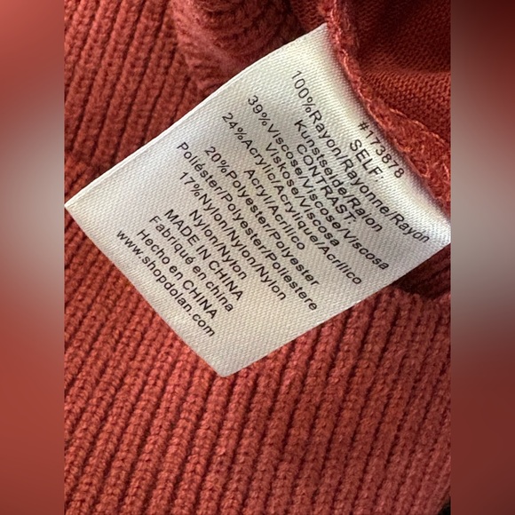 Anthropologie Womens DOLAN Fringed Sweater Bubble Quilted Sleeve Size Small - Picture 11 of 11